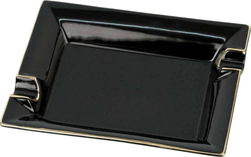 Hauser Cigar Ashtray Porcelain Black